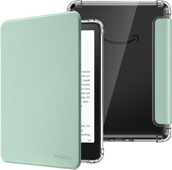 MoKo Case for Kindle Paperwhite 12th Gen & Colorsoft 2024,Agave Green