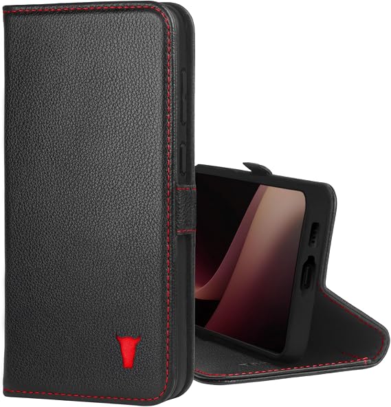 TORRO Case Compatible with Samsung Galaxy A55 5G Premium Leather Wallet Case with Kickstand and Card Slots (Black)