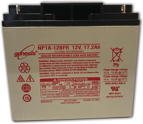 ENERSYS NP18-12BFR Lead Acid Battery, 12V, 17.2AH