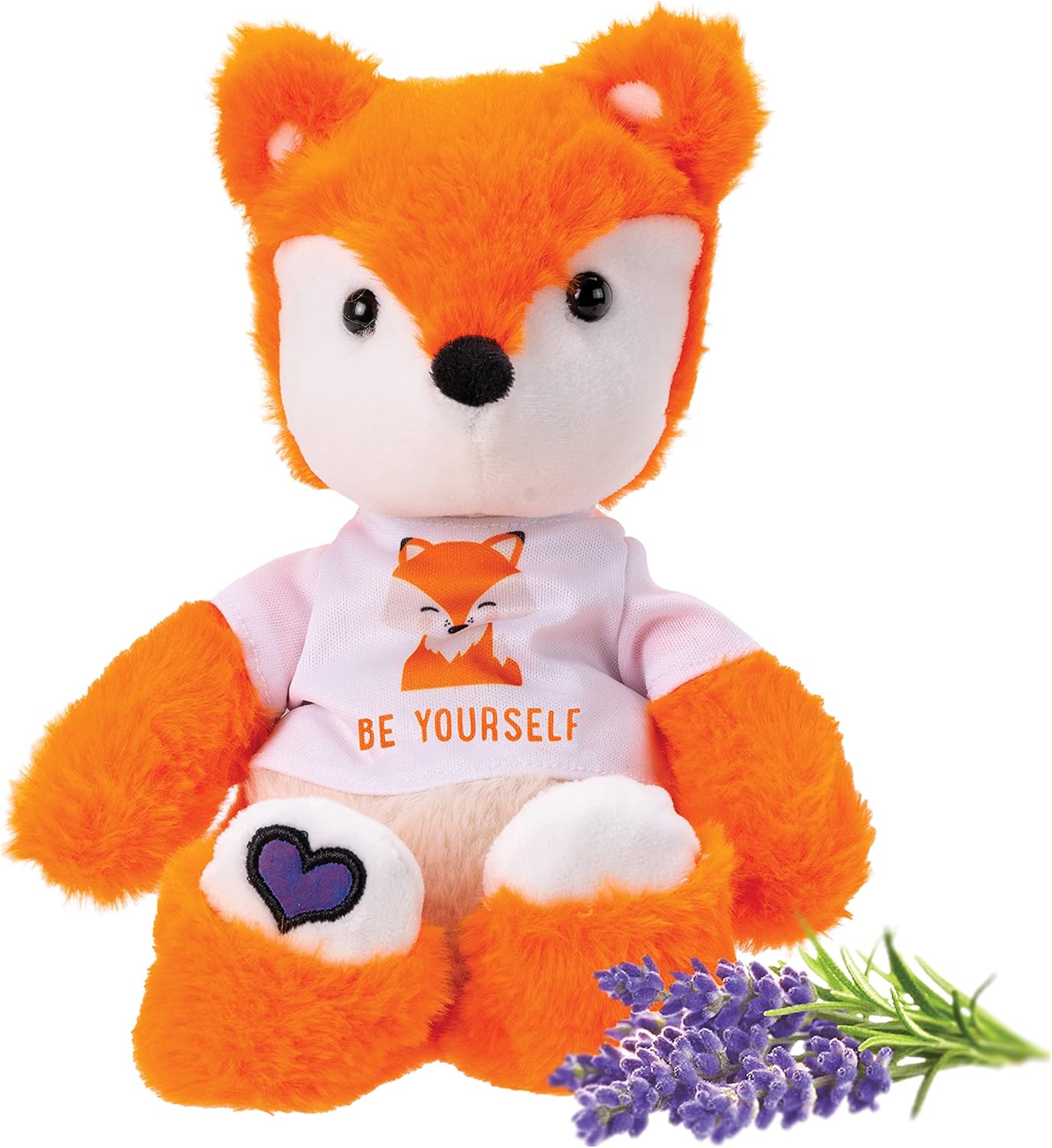 ThermaPals - Gently Weighted Microwavable Stuffed Animal - Stuffed Fox - Stuffed Animal Heating Pad - Cute Heating Pad - Heating Pad Stuffed Animal - Microwaveable Stuff Animals - Lavender Scented