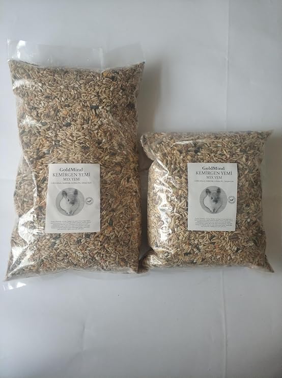 GoldMind Mix Kemirgen Yemi, Chinchilla, Hamster, Tavşan ve Guinea Pig için 16 Çeşit Tahıl Karışımı (1 Kg)