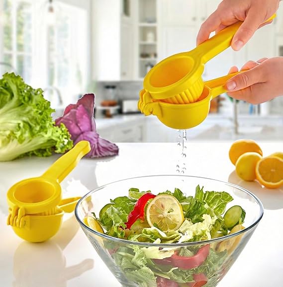 Pratik Mutfak El Tipi Limon ve Narenciye Sıkacağı – Ergonomik Tasarım, Dayanıklı Gövde, Sarı