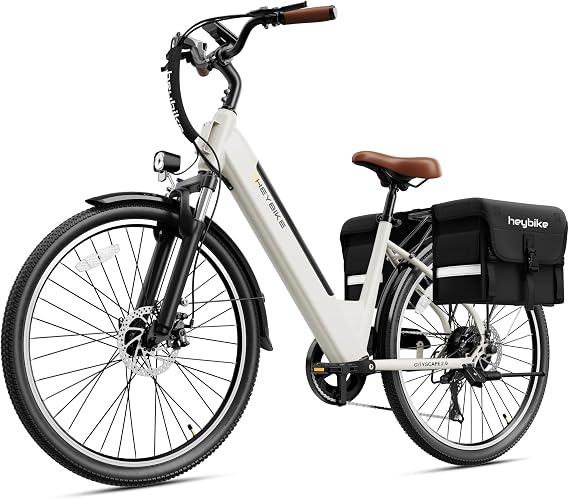 Heybike Cityscape 2.0 Electric Bike for Adults with Peak 1200W Motor, 468Wh Removable Battery, 50Miles 26" Electric Commuter Bike, 7-Speed,UL Certified