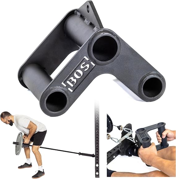Bells of Steel T Bar Row Attachment Fat Bar Cable Machine Attachment, Lat Pull Down Attachment, Lat Pull Down Bar, Thick Diameter Home Gym Accessories