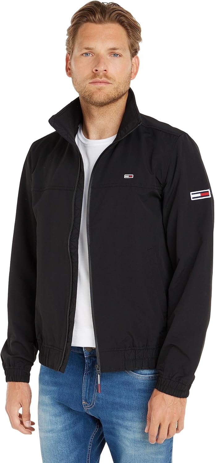 Tommy Jeans Mens Essential Casual Bomber Jacket Transition Jacket