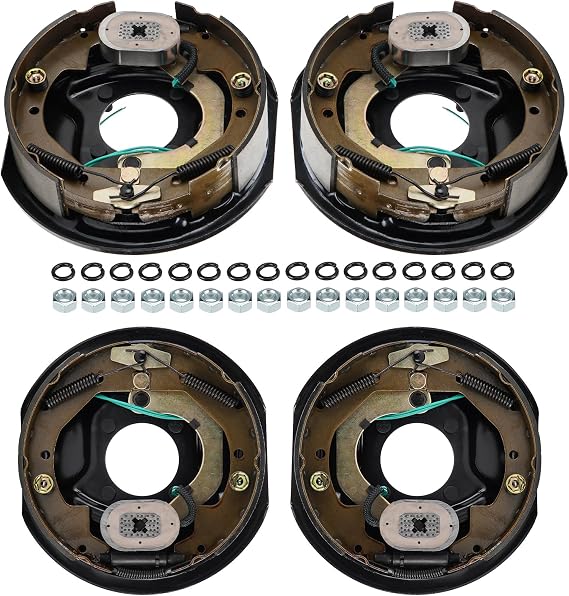 4Pcs 10" x 2-1/4" Electric Trailer Brake Assemblies for 3,500lbs, Left and Right