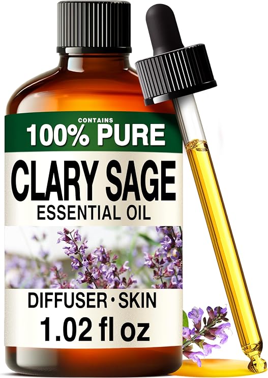 Kukka 100% Pure Clary Sage Essential Oil for Skin, Diffuser, 1.02 Fl Oz