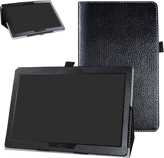 Bige for Lenovo Tab M10 HD /P10 Tablet Case,PU Leather Folio 2-Folding Stand Cover for Lenovo Tab M10 HD (TB-X505F,TB-X605F) /Smart Tab P10 (TB-X705F) 10.1" Tablet,Black