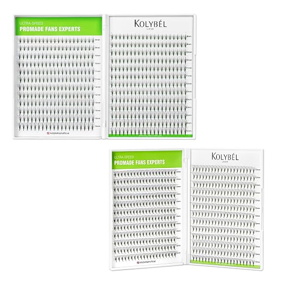 500 Fans Premade Fans Eyelash Extensions 10D 0.07C 8-15mm & 10D 0.05D 8-15mm Pointed Thin Base Handmade Volume Premade Lash Extensions Fans