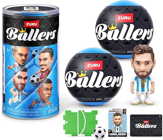 FIFA World Cup 2026TM Ballers Series 1 2 Pack by ZURU Official Licensed Product Surprise Unboxing Soccer Collectible Sports Toy for Boys, Ages 3+