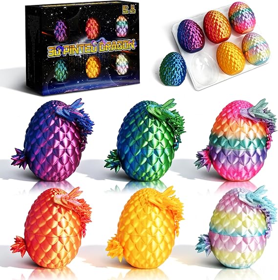 Impossmaker 6pcs 3D Printed Dragon Eggs