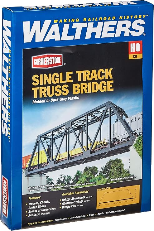 Walthers Cornerstone Series Kit HO Scale Single-Track Truss Bridge