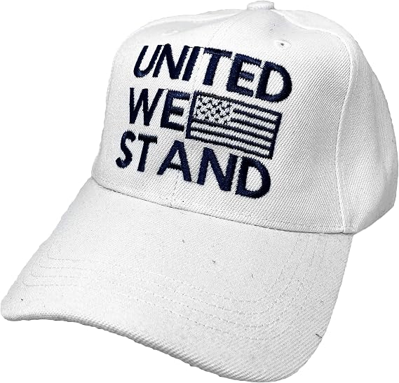 Black Duck Brand Embroidered Patriotic United We Stand Adjustable Baseball Hat/Cap