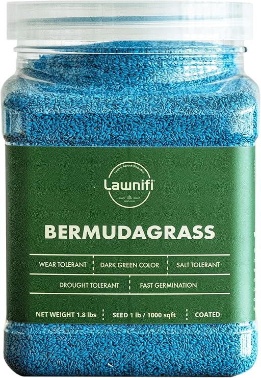 Lawnifi Bermuda Grass Seeds for Lawn, 1.8 lbs Covers 2,000 Sq Ft