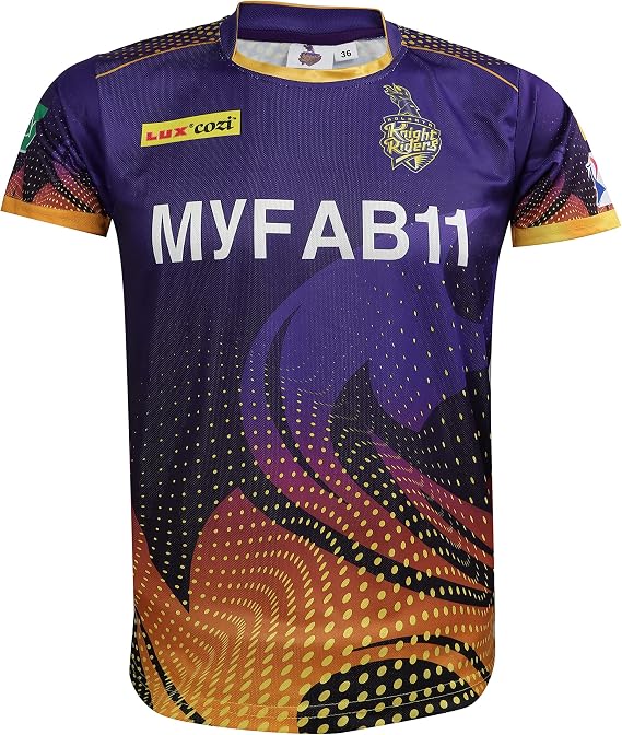 KD Cricket IPL Jersey Supporter Jersey T-Shirt 2023/24 MI, CSK, RCB,KKR,RR,KXIP,SRH,GT,LSG and DC - KKR 46