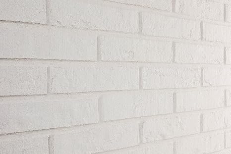 Elabrick Down Wall Cladding, Flexible Brick, Exterior Wall Cladding, Bricks, White, 50 x 210 mm, Exterior Wall Cladding Indoor/Wall Cladding Inside. Easy Installation