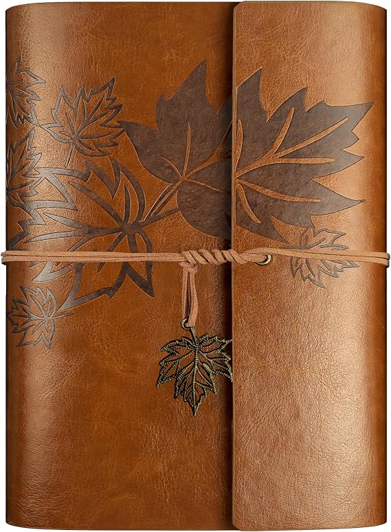 Mlife A5 PU Vintage Leather Notebook,A5 Refillable Ring Binder,Travel Diary,Sketchbook(Brown)