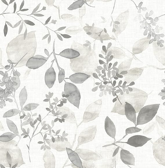 NuWallpaper by WallPops NUS3144 Breezy Peel & Stick Wallpaper, Grey
