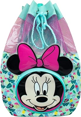 Disney Minnie Mouse Swimming Bag | Girls Swim Bag With 3D Ears | Minnie Mouse Backpack | One Size Blue