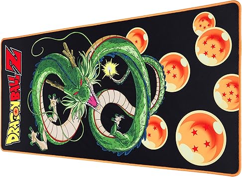 Subsonic - XXL Mouse Pad - Desk Pad Dragon Ball Z 90x40cm - Smooth Surface Optimized for Sensors, Non-slip Bottom, Stitched Edges - Black
