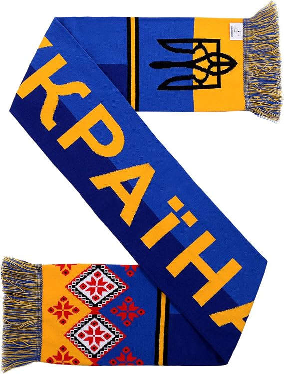Ukraina Soccer High-Definition HD Knit Scarf