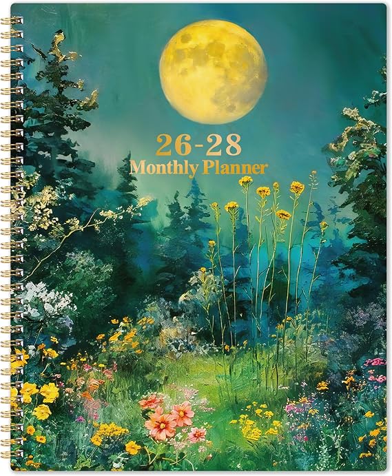 Monthly Planner 2026-2028 - Planner 2026-2028 with Twin-wire Binding
