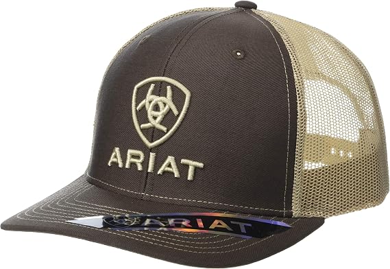 ARIAT Mens Richardson 112 Shield Embroidered Cap with Mesh Back Snapback Closure