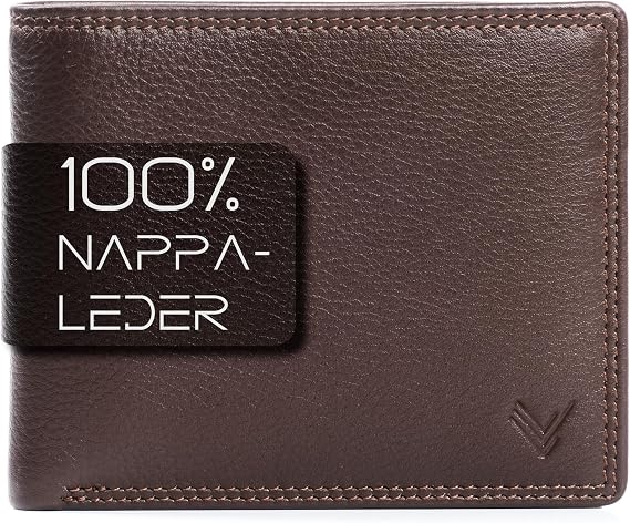 Men's Leather RFID Wallet Coin Compartment Wallet Men