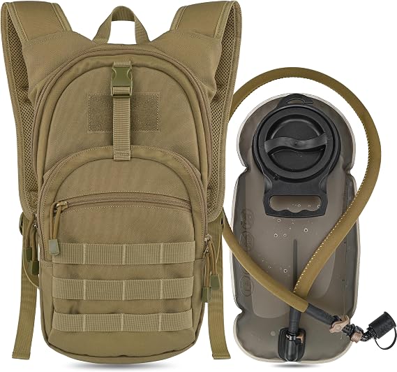 MARCHWAY Tactical MOLLE Hydration Backpack Daypack with 2.5L Water Bladder