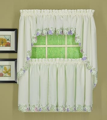 Todays Curtain Sonoma Kitchen Tier 36 EcruMulti