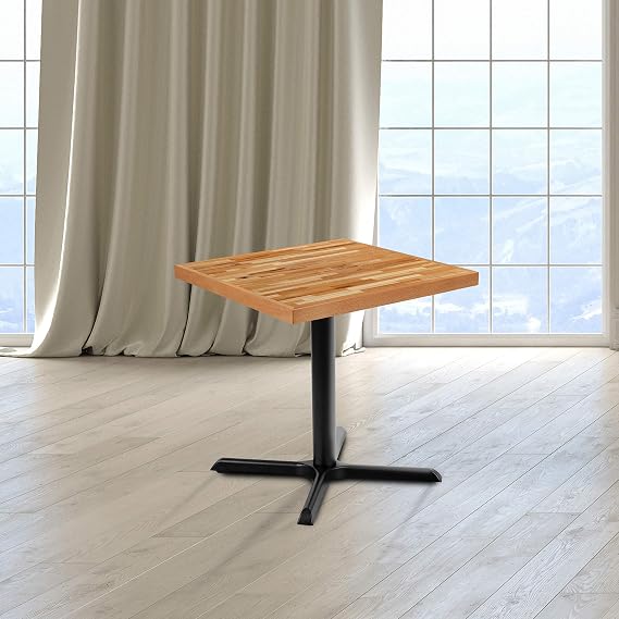 BizChair 30" Square Butcher Block Style Table Top