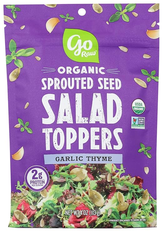 Go Raw - Organic Sprouted Seed Salad Toppers Garlic Thyme - 4 oz.