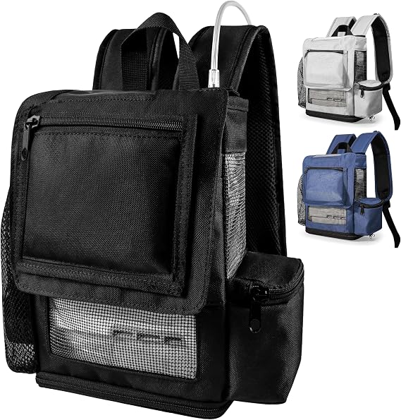 O2TOTES Backpack Fit for Inogen One G5 & Rove 6, Zippered Bottom