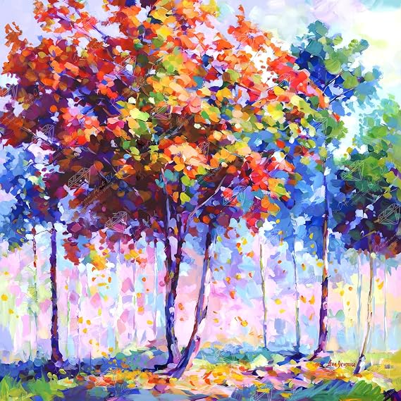 DIAMOND ART CLUB Shades of Solitude Diamond Painting Kit, Fun DIY Crafts for Adults, Round Diamond Art Canvas, 13" x 13" (33 cm x 33 cm)