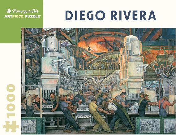 Pomegranate 1000-Piece Jigsaw Puzzle for Adults, Diego Rivera's Detroit Industry, Matte Finish, Snug Fit