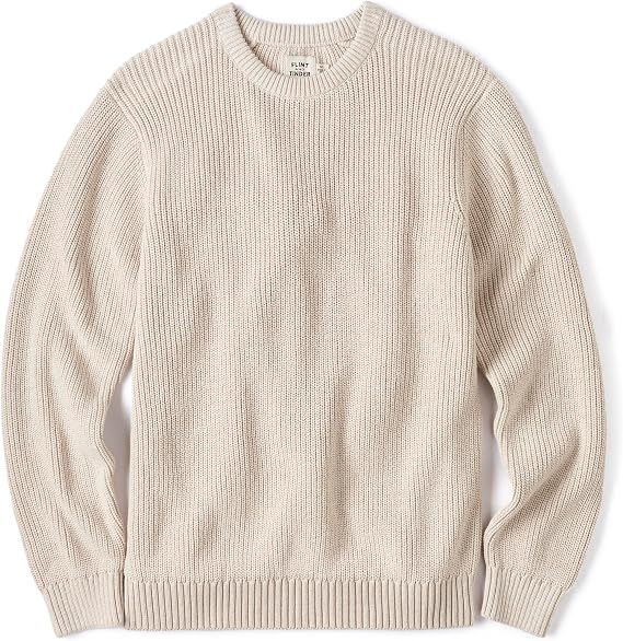 Huckberry Flint and Tinder Bolinas Cotton Crewneck Sweater, Mens Sweater