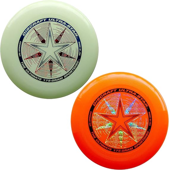 Discraft 175 gram Ultra Star Sport Disc - 2 Pack (Orange & Glow)