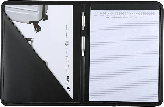 Alassio Savona 30099 Black A4 Writing Case Imitation Leather