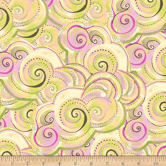 Sea Goddess Geo Dark Butter Quilt Fabric