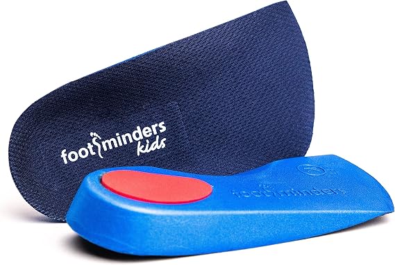 Footminders Kids Orthotic Insoles Arch Support Shoe Inserts for Flat Feet & Plantar Fasciitis, Heel Pain Relief Childrens Orthotic Foot Inserts Size SK Little Kid (Ages 4-6)