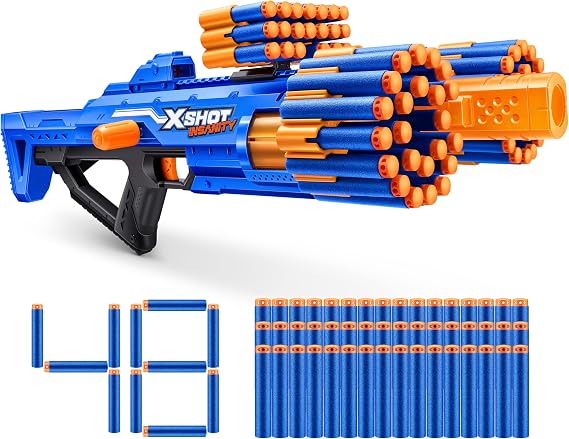 X-Shot Insanity Bezerko Blaster with 84 Foam Darts - Orange