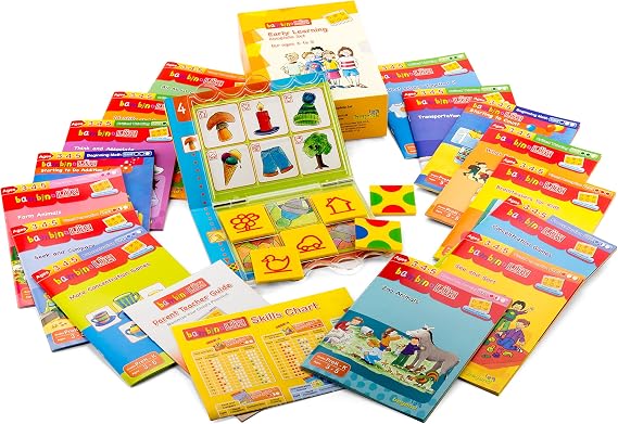 Beyond123 BambinoLUK Early Learning Set, 15 Self-Checking Workbooks + German Controller, 990 Phonics, Math, Reading & Writing Exercises, Screen-Free Montessori Homeschool Bundle, Ages 3-7