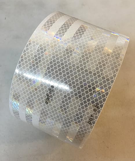 4" x 10' Roll 3M DOT White Reflective Hazard Warning Emergency Vehicle Safety Marking Tape 983-10-4