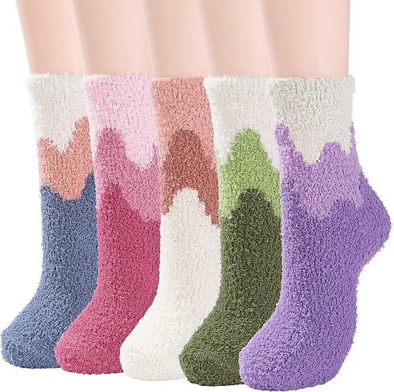 Zando Women's Soft Fuzzy Socks - Thick, Warm, Fluffy, Comfy Home Sleeping Socks