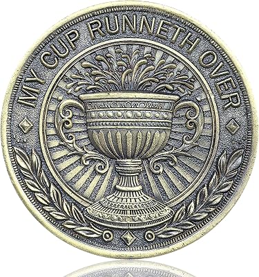 My Cup Runneth Over Christian Challenge Coin Bible Verses Pocket Token