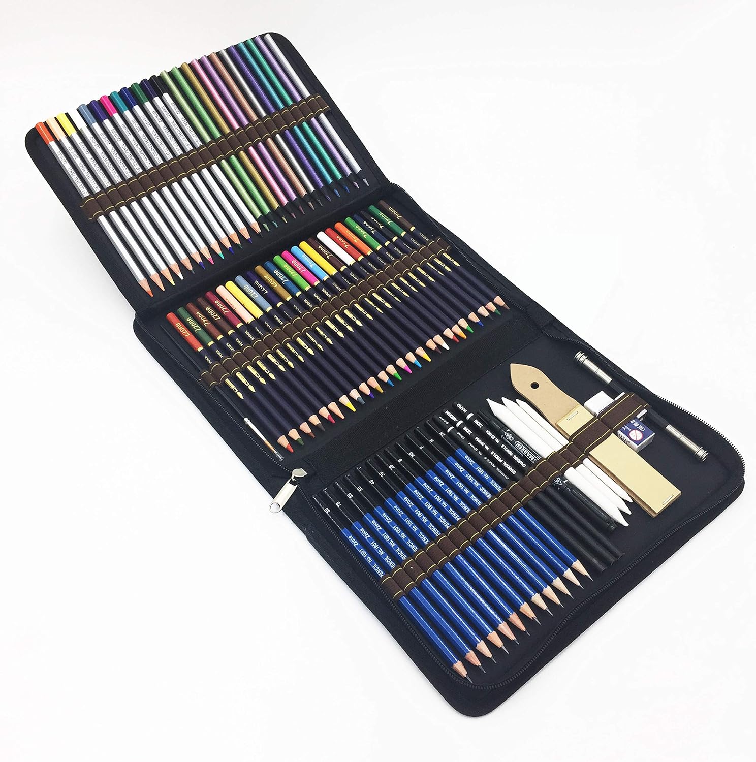 72 Piece Drawing &amp; Sketch Pencils Set - Ideal for Beginners &amp; Pro Artists Drawing, Sketching, Shading &amp; Colouring