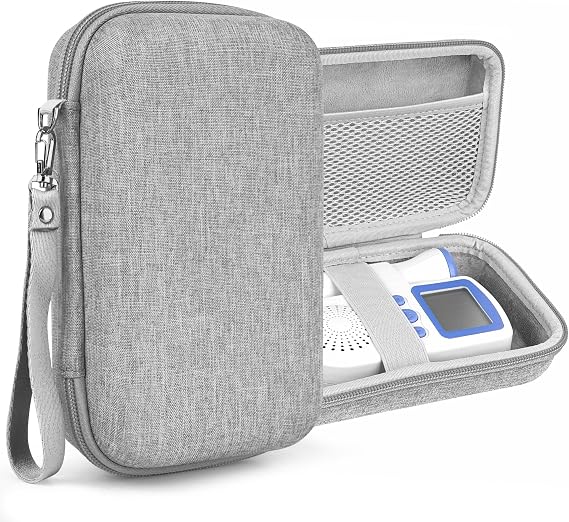Hard EVA Carrying Case for Fetal Heart Monitor & Doppler, Case Only, Water-resistant Protective Bag Compatible with CONTEC/JUMPER/VCOMIN (Grey)