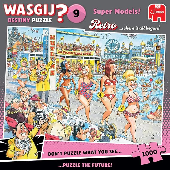 Wasgij Retro Destiny 9 - Super Models - 1000 Piece Adults Jigsaw Puzzle