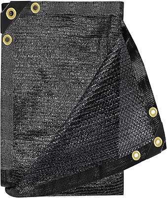 E.share 70% Black Shade Cloth Sun Shade Fabric, 3 Ft X 6 Ft Sunblock Netting Outdoor Patio with Grommets, for Plant,Porch Screen,Pergola,Greenhouse,Chicken Coop,Car Barn Kennel