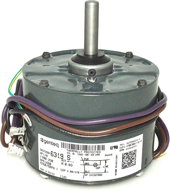 GE Trane Condenser FAN MOTOR 1/8 HP 230v 5KCP29BK6319S